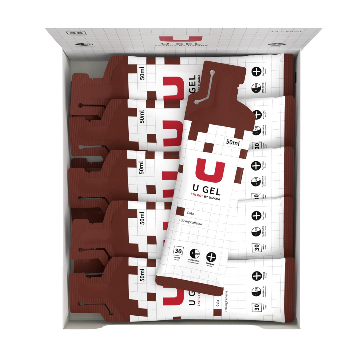 UMARA U GEL Cola + koffein 12 x 30g carb