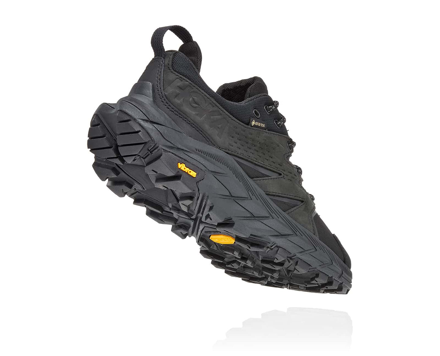 Anacapa M GTX low, svart vattentät sko perfekt för vandring i alla underlag och väder. Hos Hoka specialisterna i Sverige.